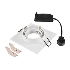SLV New Tria 75 XL Square GU10 Recessed Downlight White - 1007627