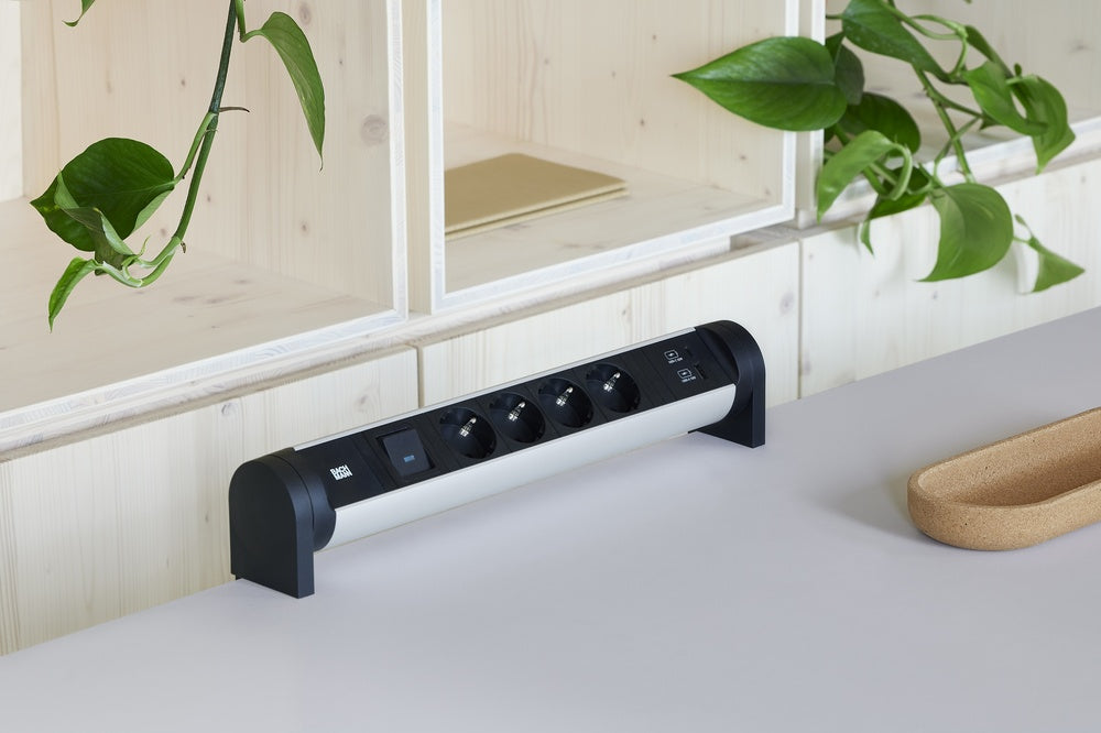 Regleta De Escritorio Cycle 4x 230V Con Carga USB AC - 708.002