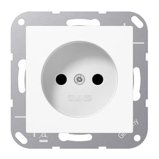 Jung A Series Non-Grounded Wall Socket Alpine White - A1510NWW