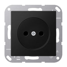 Jung A Series Wall Socket 16A 250V Non-Grounded Graphite Black - A1510NSWM