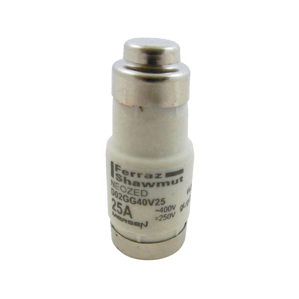 D02 Neozed GG Fuse 25A 400VAC 250VDC - W213160 [10 Pieces]