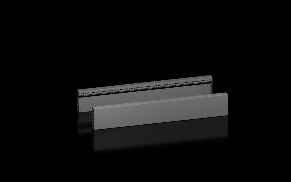 VX Side Plinth Panel Set 800x100mm Black Steel - 8660034