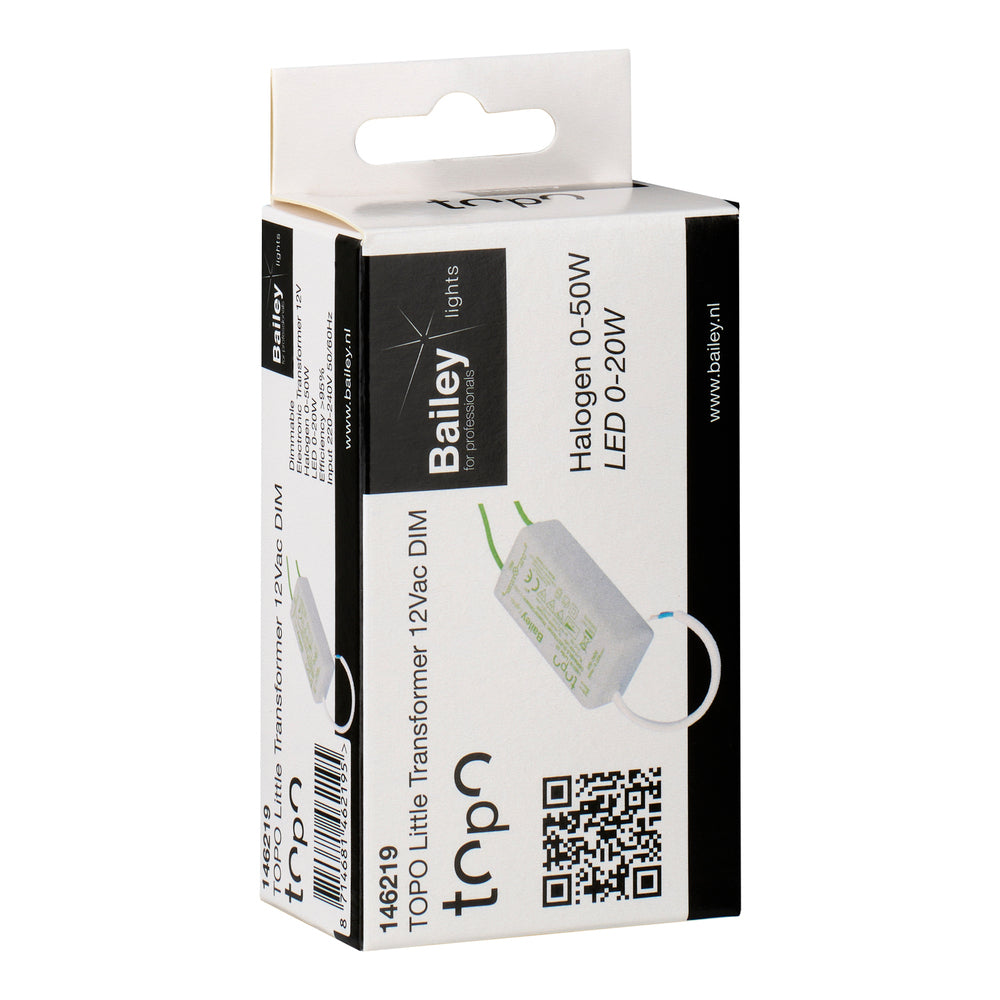 Bailey TOPO Little 12V LED Transformer 0-50W Dimmable - 146219