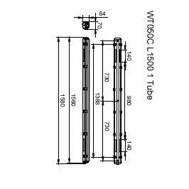 Philips Ledinaire IP65 A Prueba De Agua Carcasa LED Tubo L1500 - 8710163366043