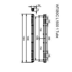 Philips Ledinaire IP65 A Prueba De Agua Carcasa LED Tubo L1500 - 8710163366043