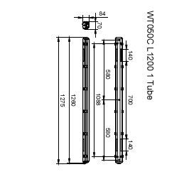 Philips Ledinaire WT050C Waterproof LED Tube Housing - 8710163366029