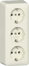 Gira Triple Surface Mount SCHUKO Socket Outlet 16A 250V - 478912