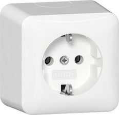 Gira Surface Mount SCHUKO Socket 16A 250V Pure White - 444014