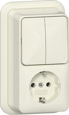 Gira Vertical Series Switch With SCHUKO Socket 16A 250V - 417510