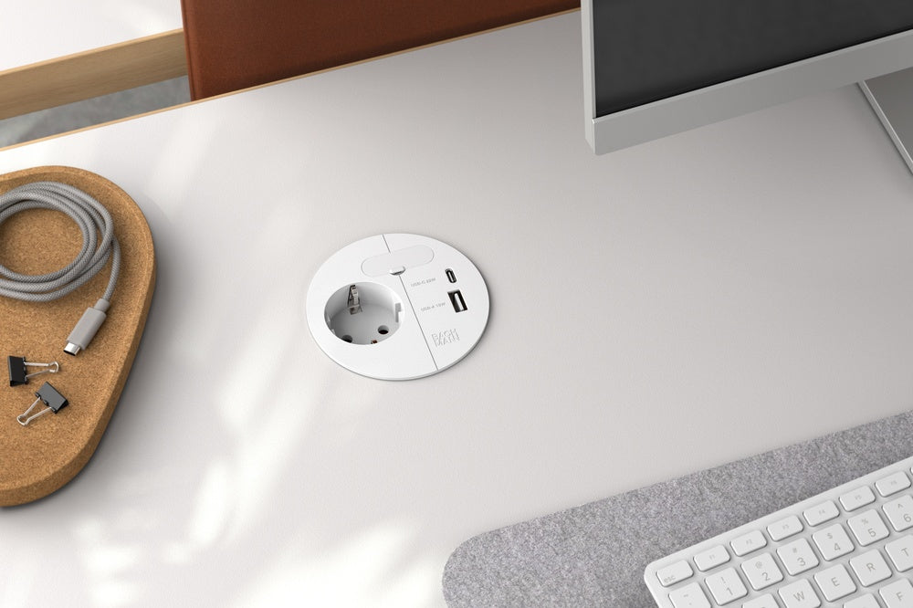 Bachmann Bucle En Carga Alimentación Usb Hub De Escritorio Blanco - 938.301