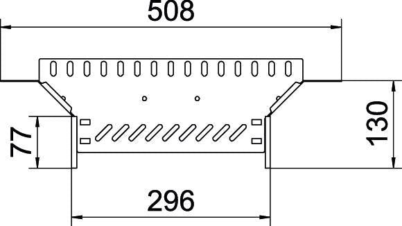 Cable Tray T Piece Add On 60x300 Galvanized Steel - 6042117