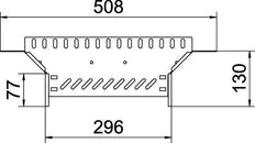 Cable Tray T Piece Add On 60x300 Galvanized Steel - 6042117