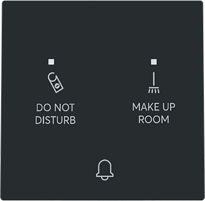 ABB DND MUR LED Interruptor De Botón 24V Negro - 2CKA001751A3404