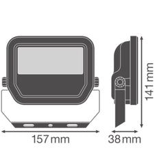 LED Floodlight 17W 2400LM IP66 3000K Black - 4099854305788