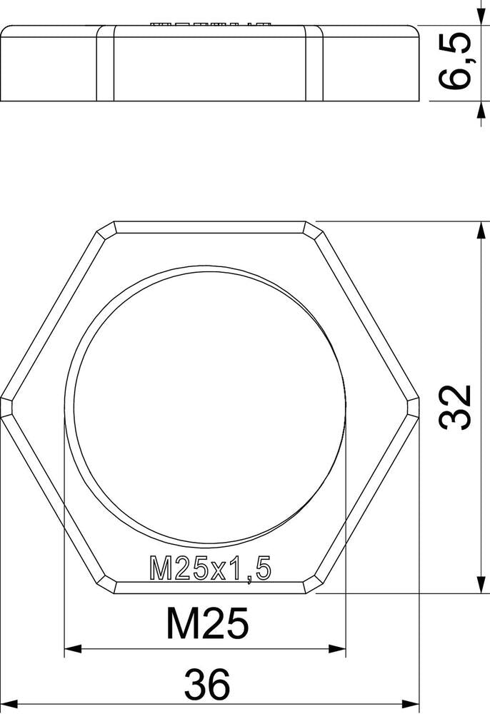 M25 Polyamide Metric Locknut RAL 7001 Silver Grey - 2048787 [20 Pieces]