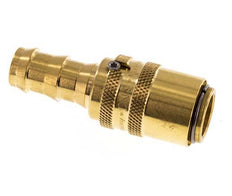 Brass DN 9 Mold Coupling Socket 12.7 mm Hose Pillar Unlocking Protection Double Shut-Off