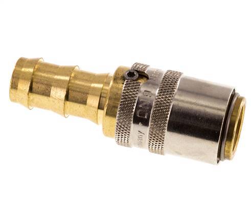 Brass DN 9 Mold Coupling Socket 12.7 mm Hose Pillar Unlocking Protection