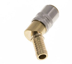 Brass DN 9 Mold Coupling Socket 13 mm Hose Pillar 45-deg