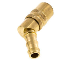 Latón DN 9 Enchufe de anclaje del molde 12,7 mm Pilar de la manguera Protección de desbloqueo Doble cierre 45 grados