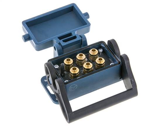 Enchufe múltiple de latón 6x6 mm Conexiones a presión Protección de desbloqueo Cierre doble