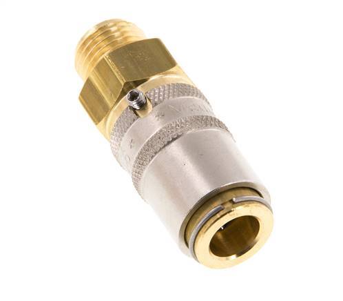 Brass DN 6 Mold Coupling Socket G 1/4 inch Male Threads Unlocking Protection