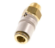 Brass DN 6 Mold Coupling Socket G 1/4 inch Male Threads Unlocking Protection