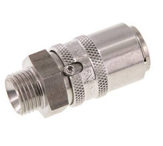 Stainless Steel DN 9 Mold Coupling Socket M16x1.5 Male Threads Double Shut-Off