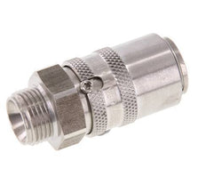 Acoplamiento de moldes de acero inoxidable DN 9 con rosca macho de 3/8 pulgadas de doble cierre