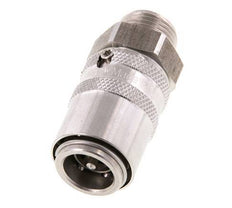 Acoplamiento de moldes de acero inoxidable DN 9 con rosca macho de 3/8 pulgadas de doble cierre