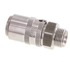 Acoplamiento de moldes de acero inoxidable DN 9 con rosca macho de 3/8 pulgadas de doble cierre