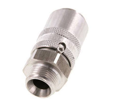 Acoplamiento de moldes de acero inoxidable DN 9 con rosca macho de 3/8 pulgadas de doble cierre