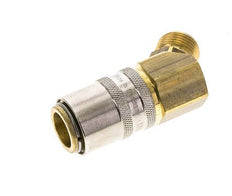 Brass DN 9 Mold Coupling Socket G 3/8 inch Male Threads 45-deg