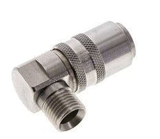 Acero inoxidable DN 9 Acoplamiento de moldes con rosca macho M16x1,5 de 90 grados