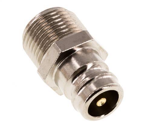 Brass DN 9 Mold Coupling Plug G 3/8 inch Male Threads Double Shut-Off