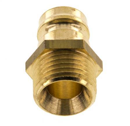 Brass DN 9 Mold Coupling Plug M16x1.5 Male Threads [5 Pieces]