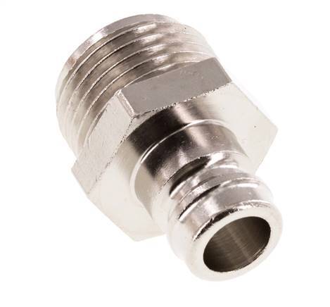 Tapón de acoplamiento del molde DN 9 de latón G 1/2 pulgadas rosca macho [2 piezas]