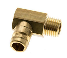 Latón DN 9 Tapón de Acoplamiento de Moldes M14x1,5 Rosca Macho (Cónica) 90-deg