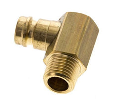 Latón DN 9 Tapón de Acoplamiento de Moldes M14x1,5 Rosca Macho (Cónica) 90-deg