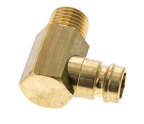 Latón DN 9 Tapón de Acoplamiento de Moldes M14x1,5 Rosca Macho (Cónica) 90-deg