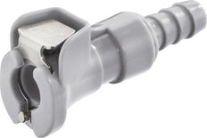 PP DN 3.2 Linktech Coupling Socket 6.4 mm Hose Pillar Double Shut-Off Grey 20 Series