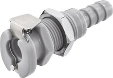 PP DN 3.2 Linktech Coupling Socket 3.2 mm Hose Pillar Bulkhead Double Shut-Off Grey 20 Series