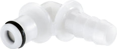POM DN 3.2 Linktech Coupling Plug 3.2 mm Hose Pillar 90-deg 20 Series