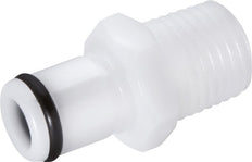 POM DN 6.4 Linktech Coupling Plug 1/4 inch Male NPT Threads Double Shut-Off 40 Series