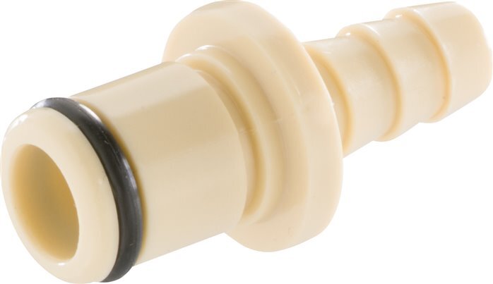 PP DN 6.4 Tapón de anclaje Linktech 6.4 mm Pilar de manguera Doble cierre Serie 40 Beige