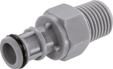 PP DN 6.4 Tapón de acoplamiento Linktech de 1/4 de pulgada con rosca NPT macho de doble cierre Serie 50