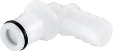 POM DN 6.4 Linktech Coupling Plug 9.5 mm Hose Pillar 90-deg 50 Series
