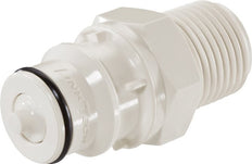 PSU DN 9.5 Linktech Coupling Plug 1/2 inch Male NPT Threads Double Shut-Off 60 Series