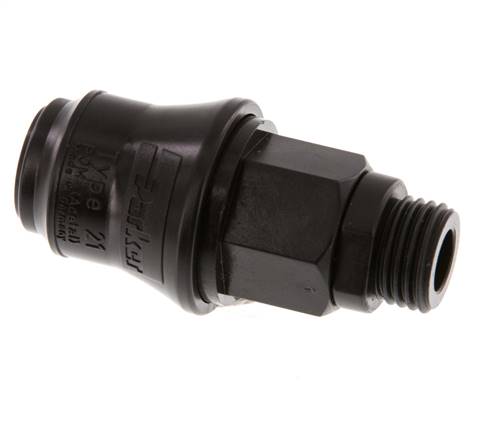 POM DN 5 Enchufe de acoplamiento G 1/4 pulgadas rosca macho