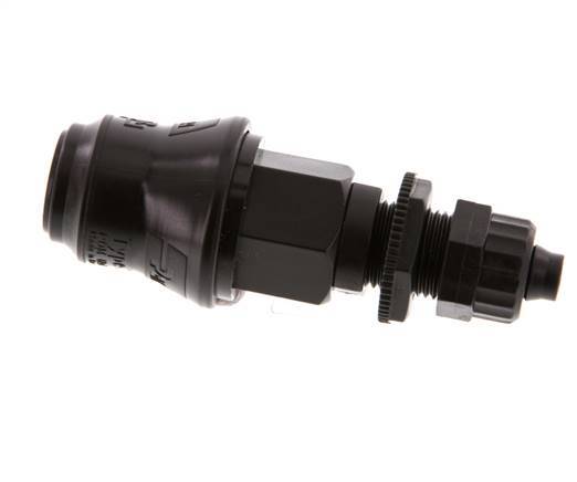 POM DN 5 Acoplamiento Tuerca de Unión 6x8 mm Mampara