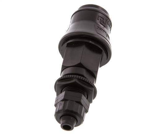 POM DN 5 Acoplamiento Tuerca de Unión 6x8 mm Mampara